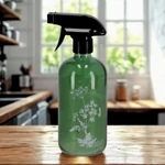 Réti virág mintás, zöld szórófejes üveg 500 ml