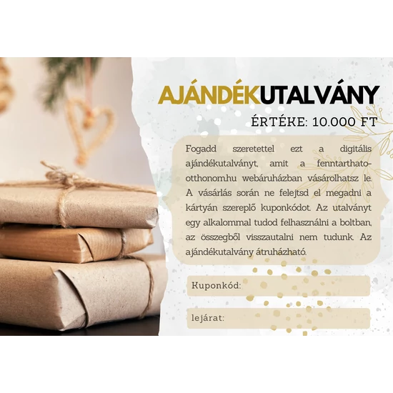 Ajándékutalvány 10000 Ft értékben