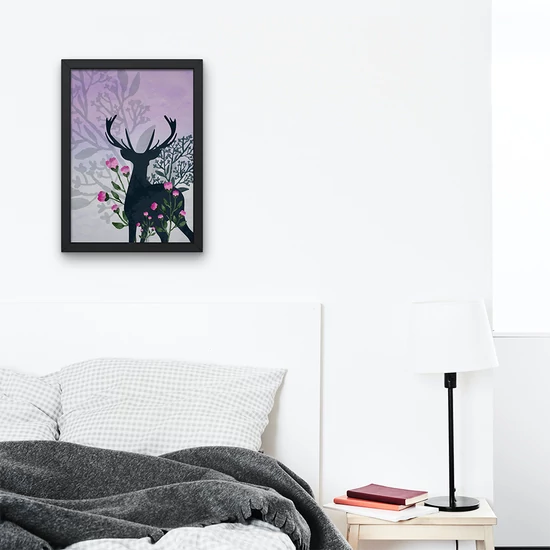 Szarvas sziluett print A4