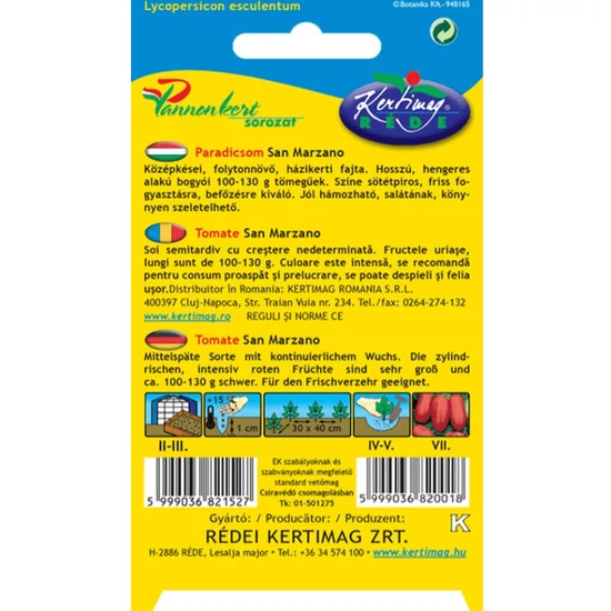 Rédei paradicsom vetőmag - San Marzano