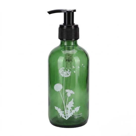 Pitypang mintás, zöld pumpás üveg 500 ml