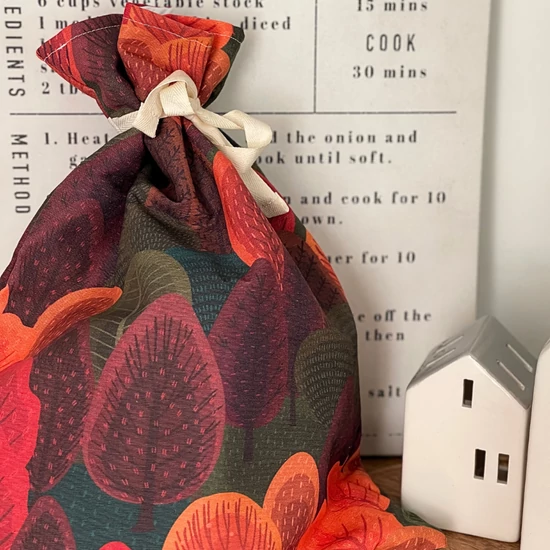 Kenyeres zsák PUL béléssel - őszi erdő