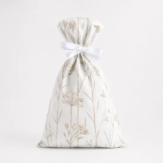 Kenyeres zsák PUL béléssel 0,5 kg kenyérhez - bézs virágok