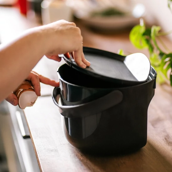 Bokashi Organko daily konyhai zöldhulladék tároló - fekete