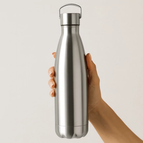 Rozsdamentes acél termoszos kulacs, akasztó füllel 500 ml