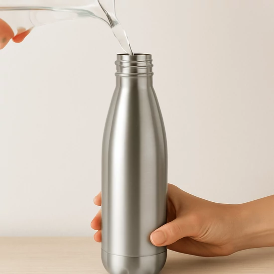 Rozsdamentes acél termoszos kulacs, akasztó füllel 500 ml