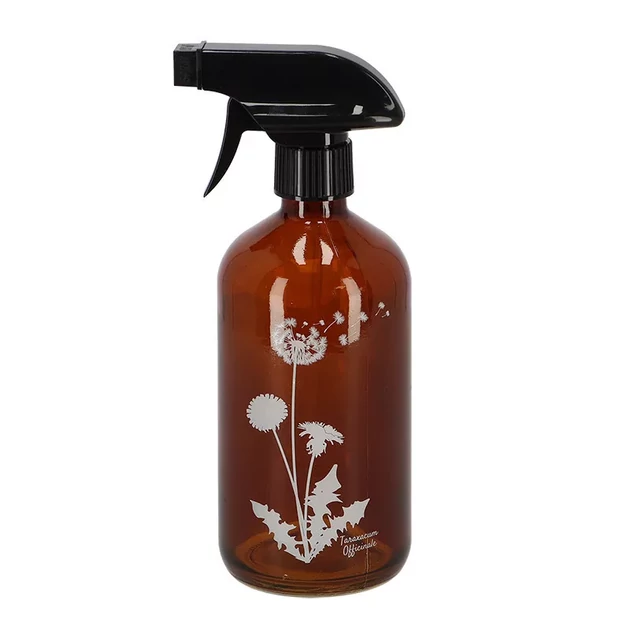 Barna szórófejes üveg pitypang mintával 500ml