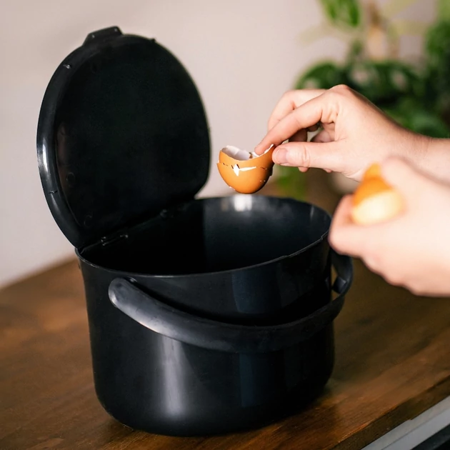 Bokashi Organko daily konyhai zöldhulladék tároló - fekete