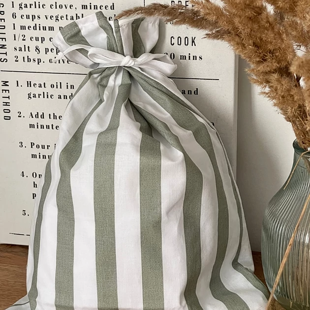 Kenyeres zsák PUL béléssel - Menta csíkos