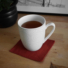 Kép 1/3 - 100% pamut poháralátét - Terrakotta 2 db/csomag